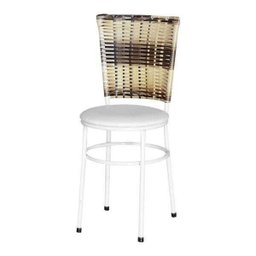 Kit 2 Cadeiras Brancas para Cozinha Hawai Cappuccino Premium - Branco - 2