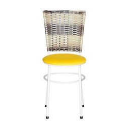 Kit 2 Cadeiras Brancas para Cozinha Hawai Cappuccino Premium - Amarelo - 3