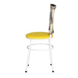 Kit 2 Cadeiras Brancas para Cozinha Hawai Cappuccino Premium - Amarelo - 4