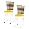 Kit 2 Cadeiras Brancas para Cozinha Hawai Cappuccino Premium - Amarelo - 1