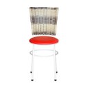 Ver imagem 3 de Kit 2 Cadeiras Brancas para Cozinha Hawai Cappuccino Premium - Vermelho