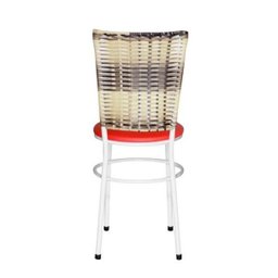 Kit 2 Cadeiras Brancas para Cozinha Hawai Cappuccino Premium - Vermelho - 5