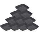 Ver imagem 1 de Kit 10 Pratos para Vaso Quadrado 20,5cm X 2,5cm Ercaplast