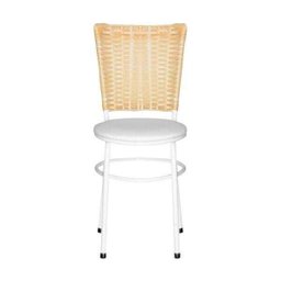 Cadeira Branca para Cozinha Hawai Palha - Branco - 2