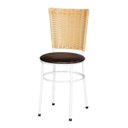 Ver imagem 2 de Kit 2 Cadeiras Brancas para Cozinha Hawai Palha - Marrom