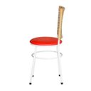Ver imagem 4 de Kit 6 Cadeiras Brancas para Cozinha Hawai Palha - Vermelho