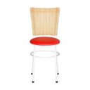 Ver imagem 3 de Kit 6 Cadeiras Brancas para Cozinha Hawai Palha - Vermelho