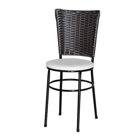 Cadeira Preta para Cozinha Hawai Café - Branco