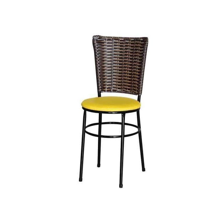 Cadeira Preta para Cozinha Hawai Cappuccino - Amarelo