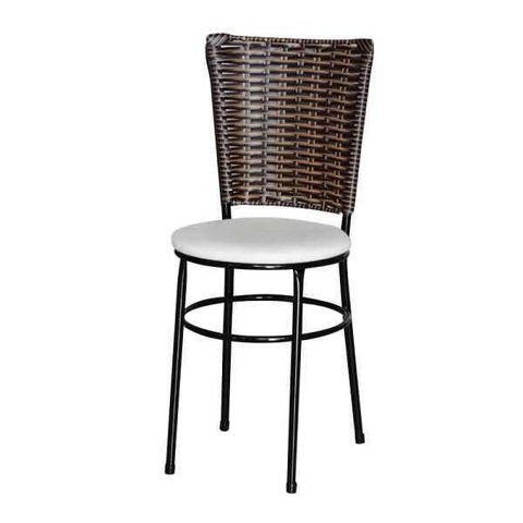 Cadeira Preta para Cozinha Hawai Cappuccino - Branco