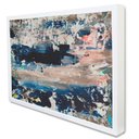 Ver imagem 2 de Quadro Decorativo Caixa Pincelada Azul Tacolado Moldura Caixa 3cm Madeira sem Vidro 60 X 90cm