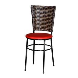 Cadeira Preta para Cozinha Hawai Cappuccino - Vermelho - 1