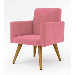 Poltrona Decorativa Talita Cor Rosa - 1