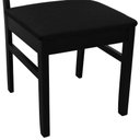 Ver mais imagens de Kit 2 Cadeiras Madeira Maciça Lyon Encosto Telinha - Preto Assento Estofado Linho Preto Textura