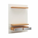 Ver imagem 4 de Painel Bancada Suspensa Para TV Até 55 Pol. TB106E Com LED 2 Gavetas Off White/Freijó - Pradel