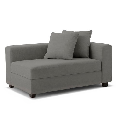Recamier Divã Aspen 1,60m Linho Grafite - Inova Decorações 