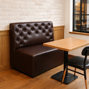 Ver imagem 1 de Sofá Booth Bergamo1,20m Courvin Restaurante Premium:marrom