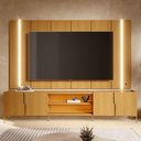 Ver imagem 5 de Painel Tv 75 Pol Led e Rack Sala Pé Metal Gior Naturale C05 - Mpozenato