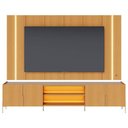 Ver imagem 3 de Painel Tv 75 Pol Led e Rack Sala Pé Metal Gior Naturale C05 - Mpozenato