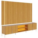 Ver imagem 1 de Painel Tv 75 Pol Led e Rack Sala Pé Metal Gior Naturale C05 - Mpozenato