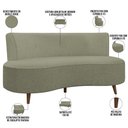 Ver imagem 7 de Sofá Chaise Living 2 Lugares 135cm Sala de Estar Istambul K01 Bouclê Verde - Lyam Decor