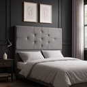 Ver imagem 1 de Cabeceira Cama Box Casal 90 Cm Camboriú Suede Cinza