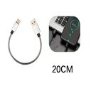 Ver imagem 3 de Cabo Type C Usb Power Bank Curto Blindado Turbo 6a - 24 Cm