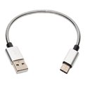 Ver imagem 1 de Cabo Type C Usb Power Bank Curto Blindado Turbo 6a - 24 Cm