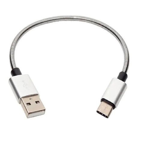 Cabo Type C Usb Power Bank Curto Blindado Turbo 6a - 24 Cm