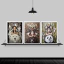 Ver imagem 2 de Kit 3 Quadros Decorativos Sagrado Feminino 33x24cm - com vidro:Madeira branca