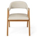 Ver imagem 3 de Kit 4 Cadeiras de Jantar e Estar Living Estofada Nadja L02 Linho Palha - Lyam Decor