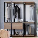 Ver imagem 1 de Kit Guarda Roupa Closet 03 Peças 183x160cm Preto Montana Proddy Preto Montana