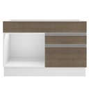 Ver imagem 6 de Balcão de Pia Glamy 1 Porta 2 Gavetas Branco e Rustic Madesa