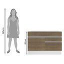 Ver mais imagens de Balcão de Pia Glamy 1 Porta 2 Gavetas Branco e Rustic Madesa