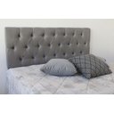 Ver imagem 2 de Cabeceira Estofada Queen Cor Cinza Capitonê 160x60cm Com Botões Na Mesma Cor - Super Confortável