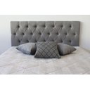 Ver imagem 3 de Cabeceira Estofada Queen Cor Cinza Capitonê 160x60cm Com Botões Na Mesma Cor - Super Confortável