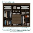 Ver imagem 6 de Guarda-Roupa Casal 3 Portas 6 Gavetas 100% MDF Londrina Marrom/New Canion/Off White