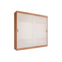 Ver imagem 1 de Guarda Roupa 2 Portas de Correr e 4 Gavetas Blumenau Cinamomo/off White - Panan