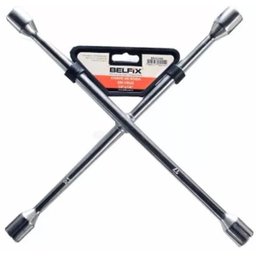 Chave Roda Cruz 4 Bocas 17x21 Mm Profissional Aço Cromado - 1