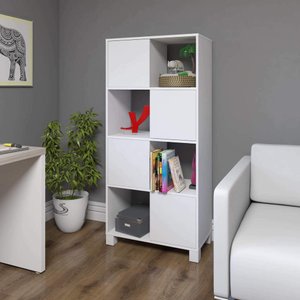 Armário Wally com 4 Portas e Nichos Branco Tx