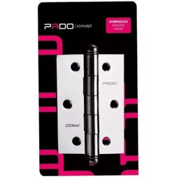 Dobradiça Para Porta Em Aço 3x2.1/2 Cromado - Pado - 1