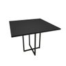 Kit 04 Cadeiras Clarice Nude e 01 Mesa de Jantar 04 Lugares Jade 90 Cm Preto Industrial Preto - 6