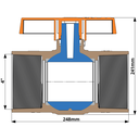 Ver imagem 2 de Registro de Esfera Rosca Pvc Predial Bitola 4'' Sistema T.a.q Cor Marrom Durín