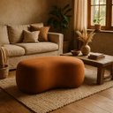 Ver imagem 1 de Puff Redondo Orgânico Moderno Feijão Sala Quarto Recpção Luxo 100cm