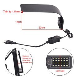 Luminária Aquário 24 Led 10w Luz Azul Suporte Preto Haste. - 9