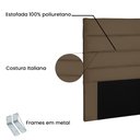 Ver imagem 3 de Cabeceira Estofada Cama Box Casal Queen Size La Italian 160cm Suede Caramelo - Desk Design
