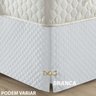 Saia para Cama Box Baú Casal Matelada com Pingente:Branco - 1