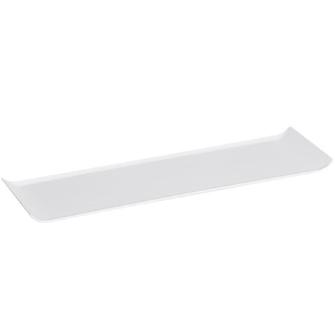 Bandeja Servir Retangular 15x50 Branca em Policarbonato Linha Profissional Cook Vem