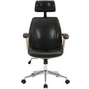 Ver imagem 2 de Cadeira para Escritório presidente Giratória Office Natural Polaris Coranor01 Preto - Lyam Decor