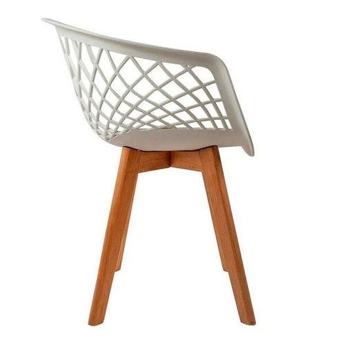 Kit 4 Cadeiras Web Wood Branca - 4